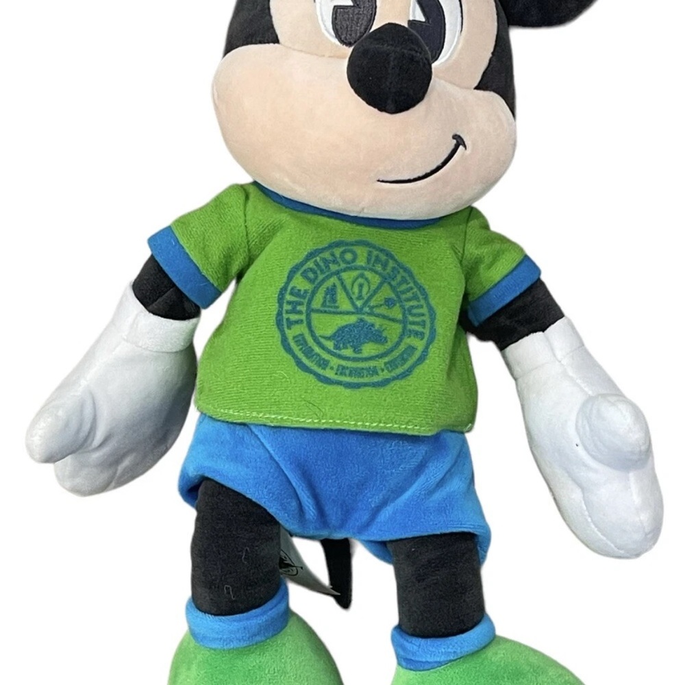 Disney Dinoland USA Mickey Plush Toy Dino Institute Animal Kingdom Green  16 in
